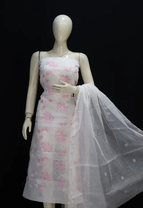 Elegant Kota Doria Soft Cotton Dress Material – Lightweight, Breathable & Handcrafted Perfection